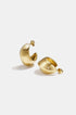 Aurelia Hoop Earrings in gold, featuring a textured, curved design.