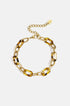 Savannah Chain Bracelet with gold links and tortoise shell resin links.