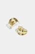 Gold Aurelia Hoop Earrings with a textured, wavy design.
