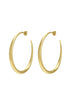 Aurelia Hoop Earrings: A pair of brushed gold-toned hoop earrings with a subtle curve.