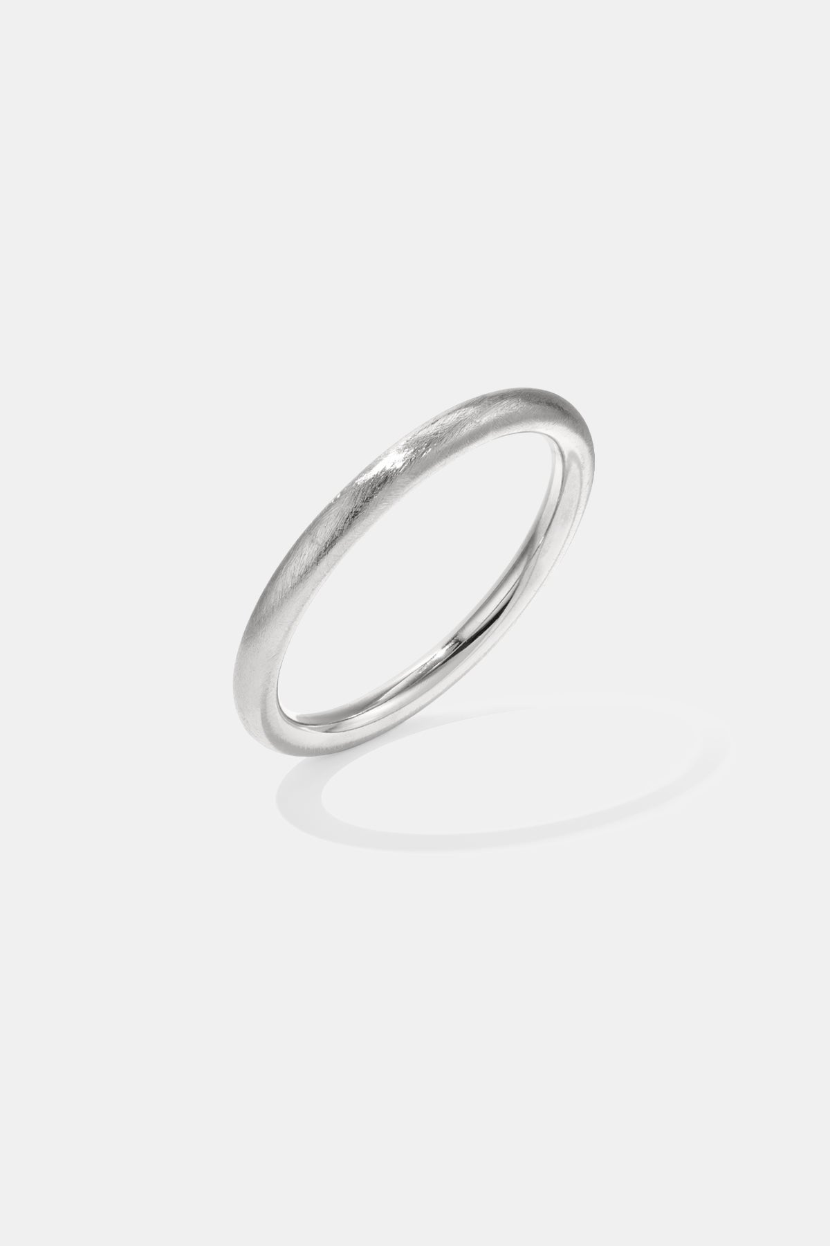 Elara Bangle Bracelet in brushed stainless steel, 8 mm wide.