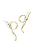 Gold-toned abstract twisted metal stud earrings
